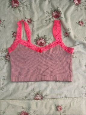 Urban Outfitters Dusty Pink Ribbed Crop Top